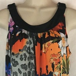 Sleeveless Mini Dress Bright Floral - Essentials